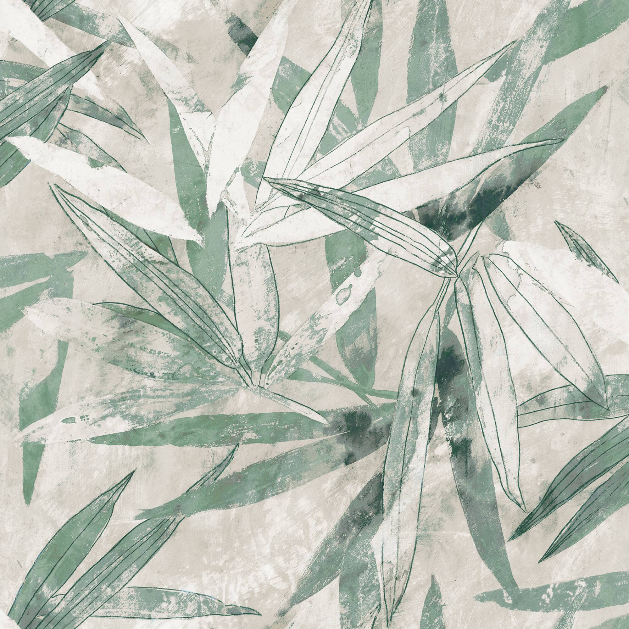 NuWallpaper Egypt Sherrod Jade Bali Bamboo Peel & Stick Wallpaper